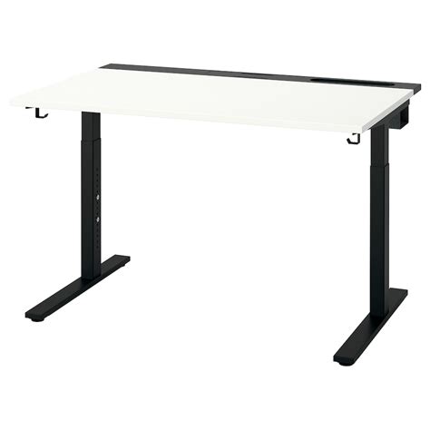 MITTZON desk, white/black, 120x80 cm (471/4x311/2") - IKEA
