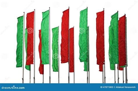 Green and red flags stock image. Image of power, communication - 47871803