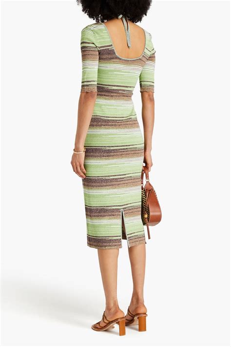 VERONICA BEARD Kante space-dyed knitted midi dress | THE OUTNET