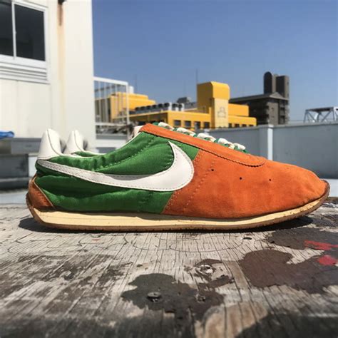 70's NIKE THE STING ナイキ スティング オリジナル 日本製 オレンジ グリーン 筆記体 スティーブ・プリフォンテーン D ...
