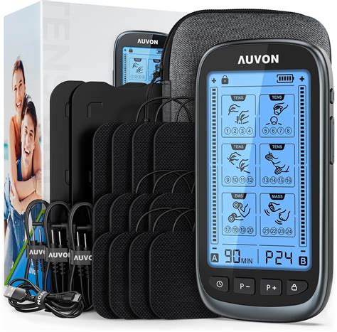 Amazon.com: AUVON 3-in-1 TENS Unit Muscle Stimulator, Dual Channel Electronic Pulse Massager ...