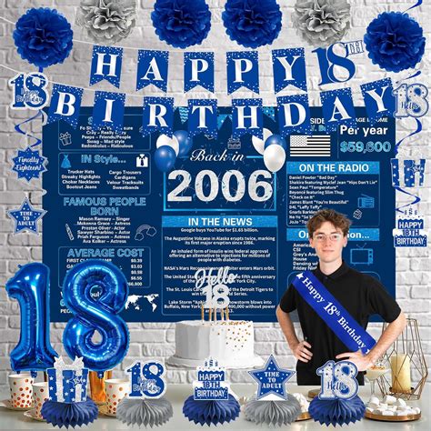 Crenics 18th Birthday Decorations for Boys or Girls India | Ubuy