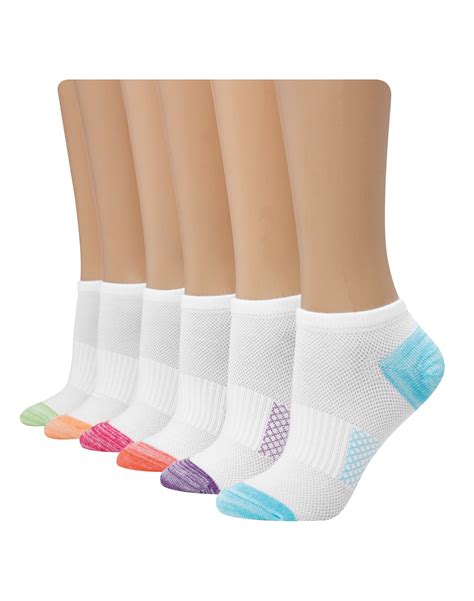 Hanes Women's No-Show Socks, Lightweight, Breathable, 6-Pack, Comfort ...
