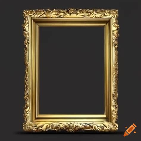 Ornate gold picture frame on Craiyon