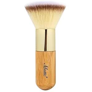 Matto Bamboo Flat Kabuki Foundation Brush - Flat Top Makeup Brush for ...