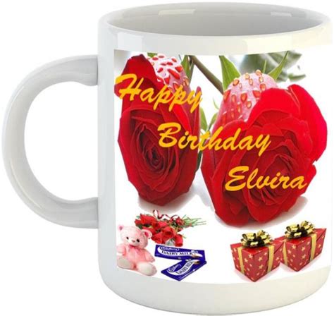 EMERALD Happy Birthday Elvira Ceramic Coffee Mug Price in India - Buy ...