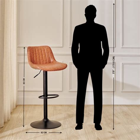 Buy Amanda Bar Chair - Brown from Home Centre at just INR 13998.0