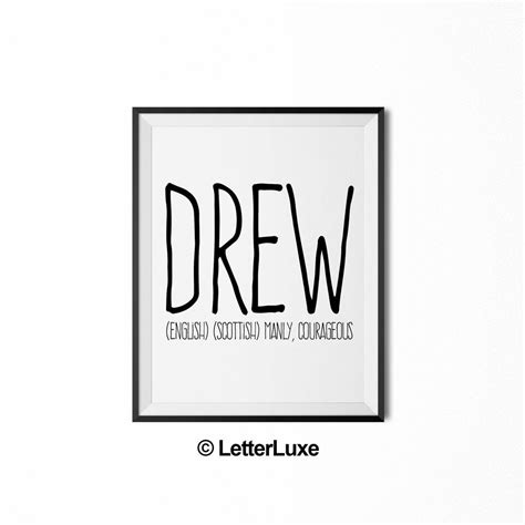 Drew Printable Kids Decor - Baby Shower Decoration Idea | Names with ...