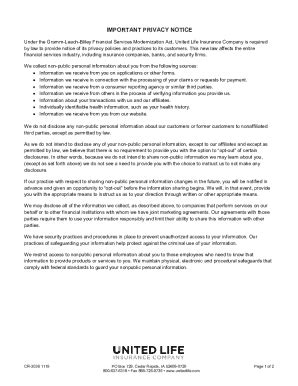 Fillable Online Final Model Privacy Form under the Gramm-Leach-Bliley ...