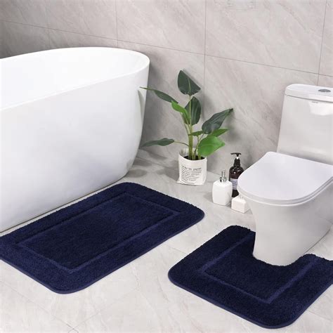 Homore Bathroom Rugs Sets, Luxury Bath Mat Set Anti-Slip Bath Rug and U ...