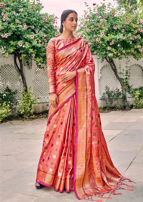 Ghicha Silk Pink Saree – Sunasa