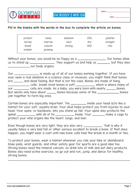 CBSE Class 4 Science HOTS Worksheets - Human body & health - Set 02 ...