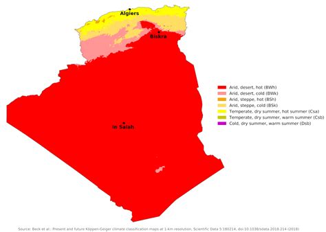 Climate Map Of Algeria