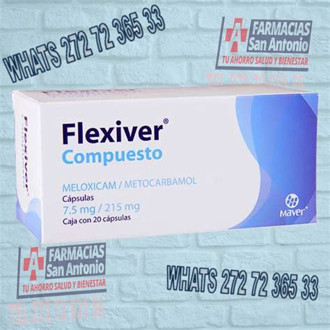 Flexiver compuesto MELOXICAM/METOCARBAMOL 15mg / 215mg (2...