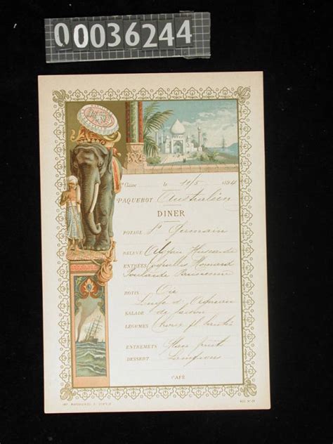 Image result for First Class Dinner Menu