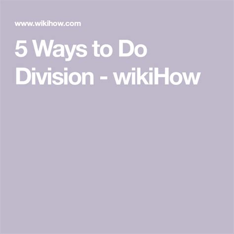 Image result for Basic Division Methods