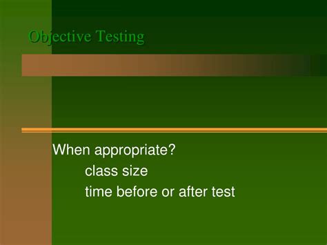 Objective Testing 的图像结果