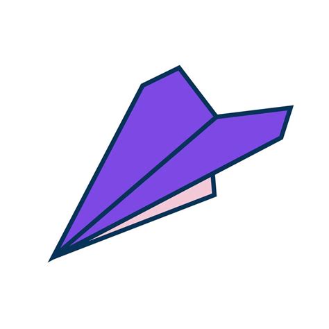Sign of purple paper airplane. Symbol of sending a message. 13437110 ...