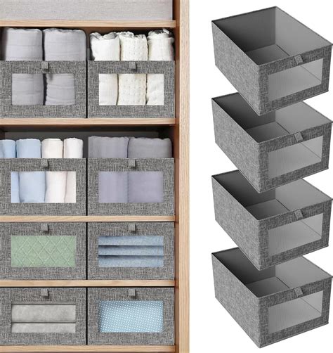 Amazon.com: 8 Pack Linen Closet Organizers and Storage, Foldable Closet ...
