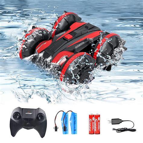 Eilsorrn Amphibious Remote Control Car 2.4Ghz Waterproof RC Car 4WD All ...