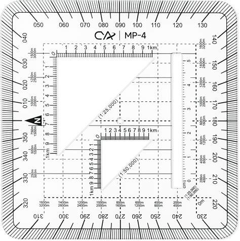 CYA Military Map Coordinate Scale Protractor for Land India | Ubuy