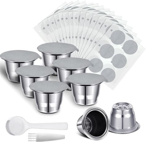 Amazon.com: Didaey Reusable Espresso Capsules Stainless Steel ...
