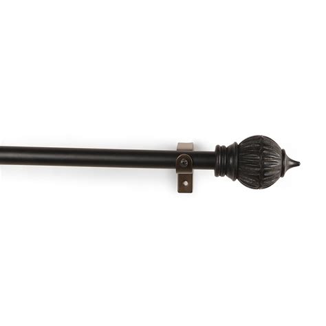 Buy The Decor Mart 48"-88" Conch Wood Finial Extendable Curtain Rod ...