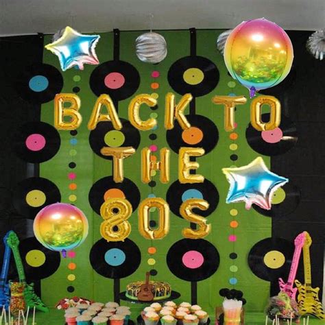 16Pcs Back To The 80s Balloon Banner 80s Retro Party Balloon 80s Party ...