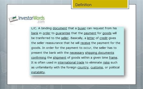 Image result for Letter of Credit Videotutorial