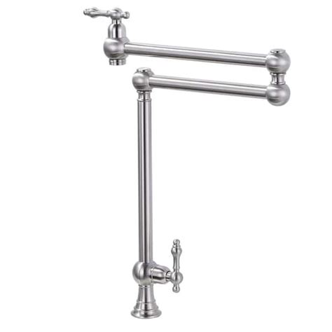 ALEASHA Deck Mounted Pot Filler with Double Handle and 2-Joints in ...