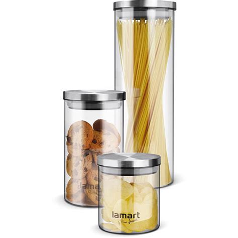 Posude za čuvanje hrane od inoxa i plastike.