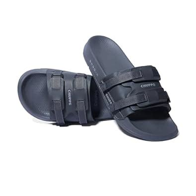 Buy CHUPPS Element Dark Grey Drift Orthopedic Slippers | Soft ...