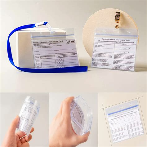 Buy 6 Pack CDC Vaccination Card Protector，4 X 3 Immunization Record ...