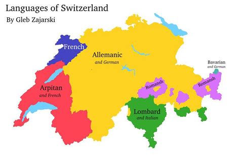 Switzerland Language Map 的图像结果