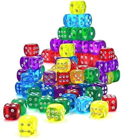 ISHARAA 42 PCS Game Dice Creative Acrylic Dice 6-Sided Dice for Party ...