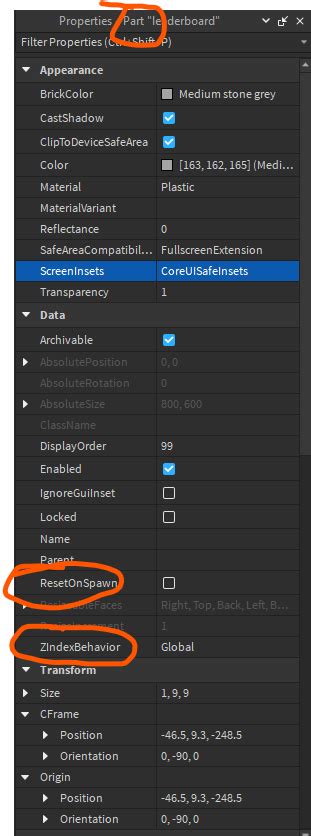 Image result for Roblox Script Properties