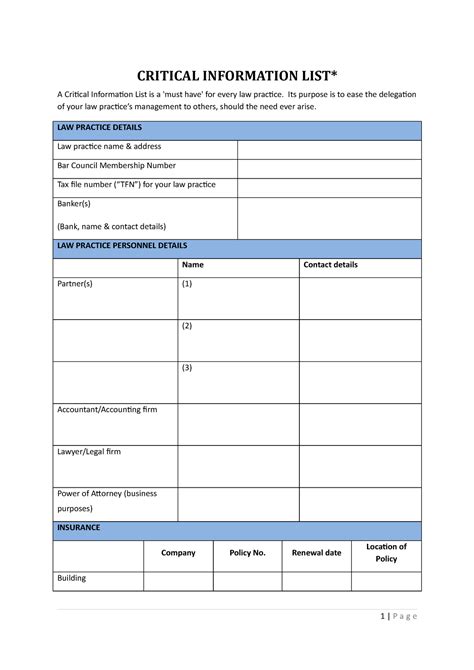 Critical Information List Example 的图像结果