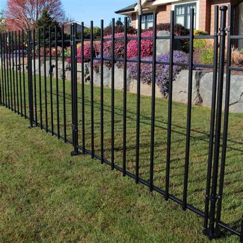 Peak 860mm Black Steel No-Dig Fencing Manchester Fence Panel - Bunnings ...