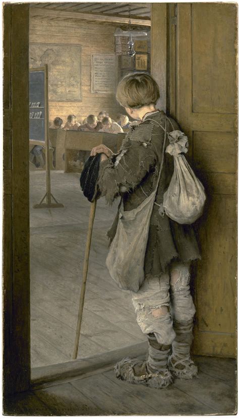 At the School Door, Nikolay Bogdanov-Belsky, 1897, [2087 x 3661] : r/ArtPorn