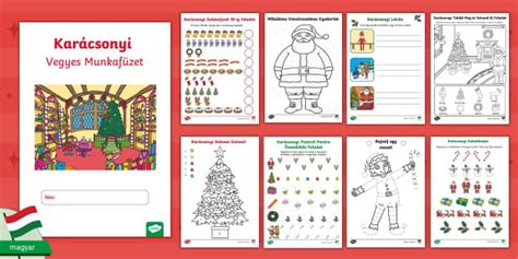 Karácsonyi Készségfejlesztők - Nyomtatható Ünnepi Munkafüzet