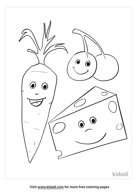 Healthy Food Coloring Pages For Preschool
