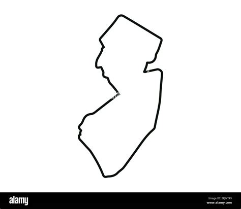 New Jersey state map. US state map. New Jersey outline symbol. Vector ...