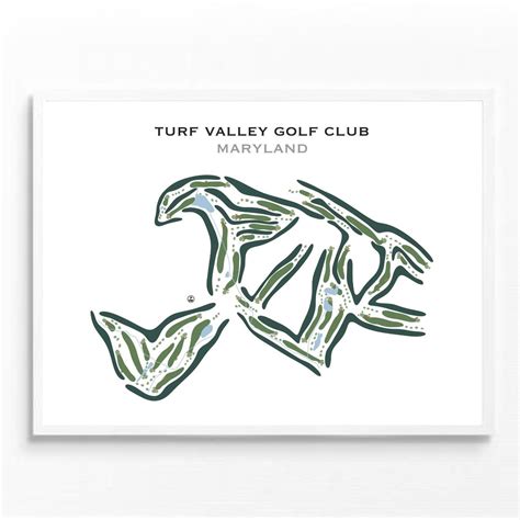 Turf Valley Golf Club, MD | Golf Course Map, Golf Map, Golfer Gift for ...