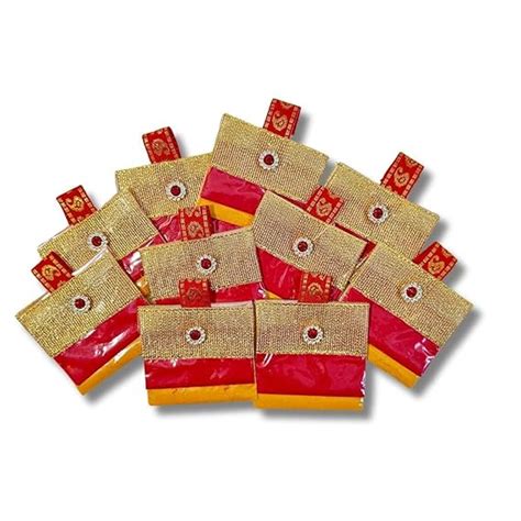 HALDI MEHENDI SHAADI Haldi Kumkum Packets Return Gift Set (Pack of 10 ...