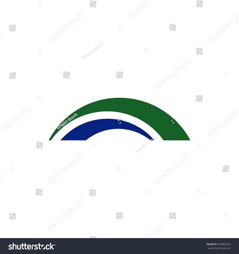 Green Blue Half Circle Logo Stock Vector (Royalty Free) 654802435 ...