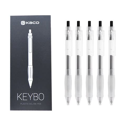 Kaco KEYBO Transparent Gel Ink Pen 5pcs/set - SCOOBOO - Kaco