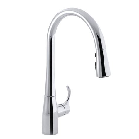 Review KOHLER K 596 VS Simplice Single hole Pull down Kitchen Faucet, Vibrant Stainless