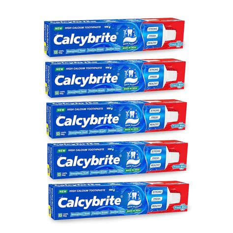 Buy Calcybrite Peppermint Toothpaste - Fluoride Free, High Calcium ...