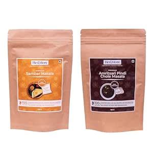 HeriMore Sambar Masala, Amritsari Pindi Chole Masala Combo Pack ...