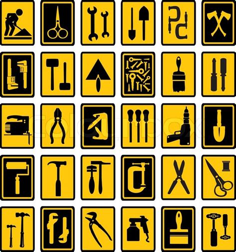 A set of tools silhouettes | Stock vector | Colourbox